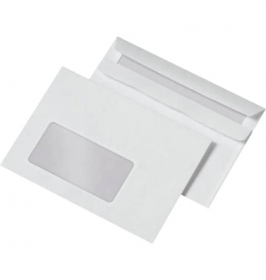 Briefumschlag 30005324, C6, ohne Fenster, selbstklebend, 75g, weiß