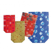 Weihnachtsbeutel 4571-0099, au&szlig;en 16x26cm, strapazierf&auml;higes Papier, bunt, Weihnachtsmotiv