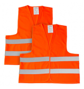 unisex Warnwesten orange Einheitsgröße