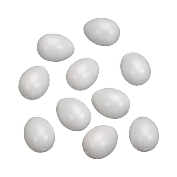 3 Stück KNORR PRANDELL Osterdeko Ei - 60 x 45 mm Kunststoff, weiß 4011643719538 KNORR PRANDELL 10 Stück