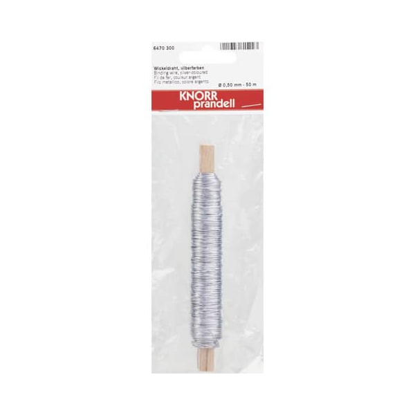 5 Stück  Blumendraht - Ø 0,50 mm, 50 m, silber 4011643815223 KNORR PRANDELL 50 Meter