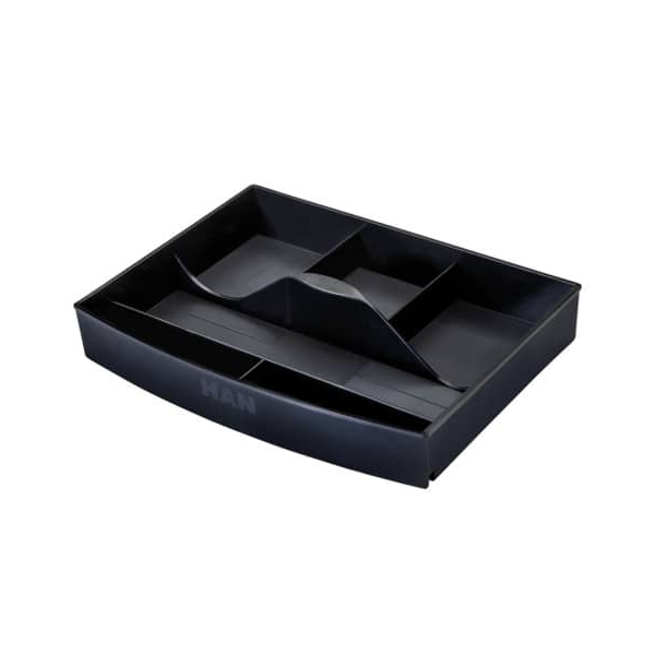4012473100909 - Schubladeneinsatz HAN für Impuls Systembox Karma 6 Fächer Tragegriff B 237 x T 180 x H 40 mm transparent