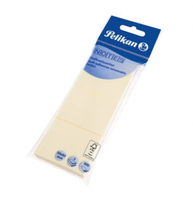 Haftnotizen 200048, 123, 50x40mm, gelb, rechteckig