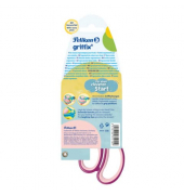 Kinderschere griffix sweet berry, Edelstahl, rostfrei, titanbeschichtet, 15cm, lila-rosa