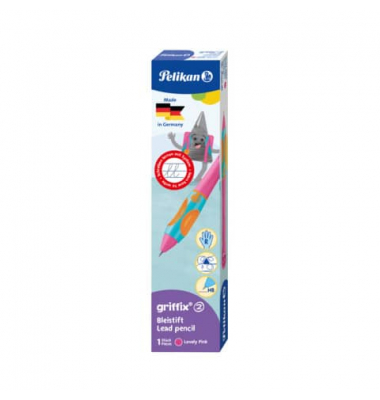 Druckbleistift griffix Schreiblernstift, 820523, lovelypink, 2,0mm, HB