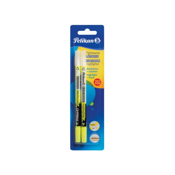 10 Stück Pelikan Textmarker 456/2/B Gelb Blister, 931428, Set, neongelb, 1+2+5mm Keilspitze 4012700931429 Pelikan 2 Stück