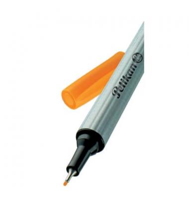 Fineliner 96, 943217, silber (Schreibfarbe: orange), 0,4mm