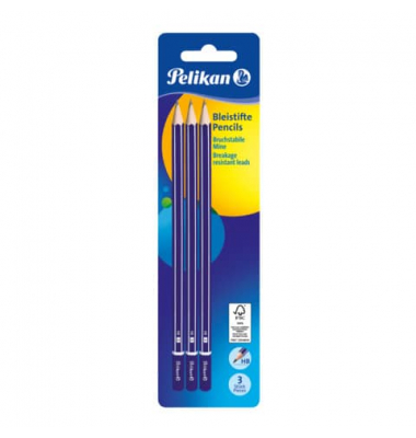 Bleistift-Set GPHB/3, 978841, Härte HB, blau
