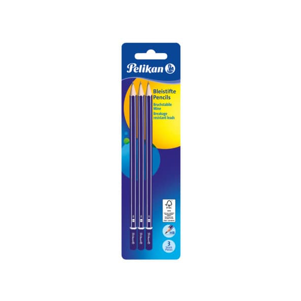 10 Stück Pelikan Bleistift-Set GPHB/3, 978841, Härte HB, blau 4012700978844 Pelikan 3 Stück