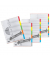 Kartonregister 32007-20, 12-teilig blanko, A4+, 225 g/m&sup2;, farbige Taben, 12-teilig