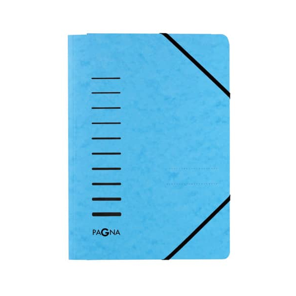 4013951015500 - Gummizugmappe 24007-18 A4 hellblau Pressspan 335g mit 3 Einschlagklappen 4013951015500 Pagna
