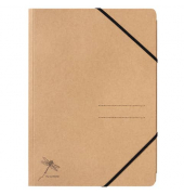 Eckspannmappe Pur natur 40067-11, A4 beige Recyclingkarton 325g, f&uuml;r ca. 250 Blatt  (80 g/m&sup2;), mit 3 Einschlagklappen