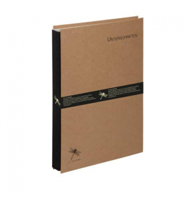 Unterschriftenmappe Pur 44013-11, A4 20 F&auml;cher Hartpappe braun + schwarz