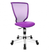 B&uuml;rodrehstuhl Titan Junior, lila / silber, bis 60kg, ohne Kopfst&uuml;tze
