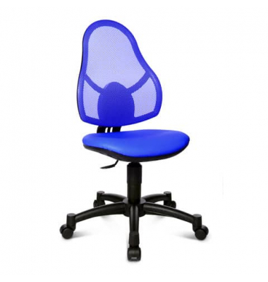 B&uuml;rodrehstuhl Open Art Junior, blau / schwarz, bis 110kg, ohne Kopfst&uuml;tze