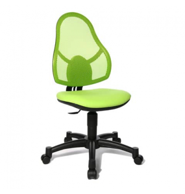 B&uuml;rodrehstuhl Open Art Junior, apfelgr&uuml;n / schwarz, bis 110kg, ohne Kopfst&uuml;tze