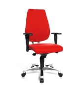 B&uuml;rodrehstuhl Sitness 30, rot / silber, mit Armlehnen, bis 110kg, ohne Kopfst&uuml;tze