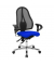 B&uuml;rodrehstuhl Sitness 15, blau/schwarz / chrom, mit Armlehnen, bis 110kg, ohne Kopfst&uuml;tze