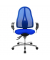 B&uuml;rodrehstuhl Sitness 15, blau/schwarz / chrom, mit Armlehnen, bis 110kg, ohne Kopfst&uuml;tze