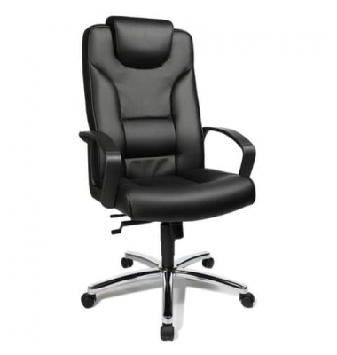 B&uuml;rodrehstuhl Comfort Point 50, schwarz / chrom, mit Armlehnen, bis 110kg, mit Kopfst&uuml;tze