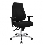 Bürodrehstuhl Point 91, schwarz, mit Armlehnen, bis 110kg