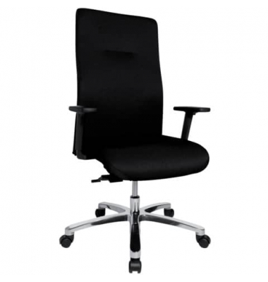 B&uuml;rodrehstuhl Big Star 20, schwarz / silber, mit verstellbaren Armlehnen, bis 150kg, ohne Kopfst&uuml;tze