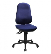 B&uuml;rodrehstuhl Support SY, blau / schwarz, bis 110kg, ohne Kopfst&uuml;tze