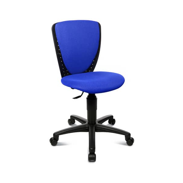 4014296539645 - Kinderdrehstuhl High S´cool ohne Armlehnen Muldensitz 3D-Netz-Rückenlehne blau schwarz