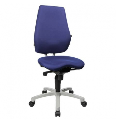 B&uuml;rodrehstuhl Alustar Basic, blau / silber, bis 110kg, ohne Kopfst&uuml;tze