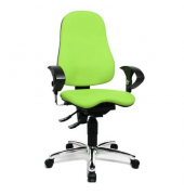 B&uuml;rodrehstuhl Sitness 10, apfelgr&uuml;n / silber, mit Armlehnen, bis 110kg, ohne Kopfst&uuml;tze
