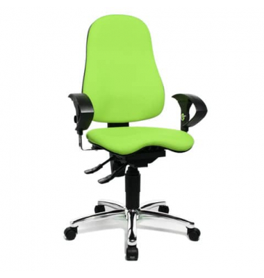 Bürodrehstuhl Sitness 10, apfelgrün, mit Armlehnen, bis 110kg