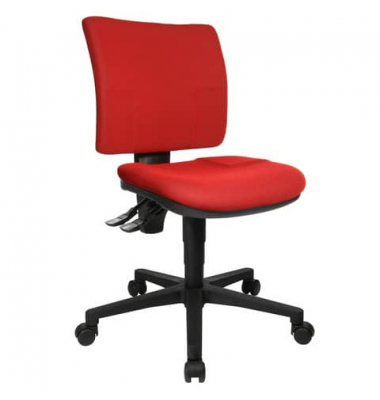 B&uuml;rodrehstuhl U50, rot / schwarz, bis 110kg, ohne Kopfst&uuml;tze