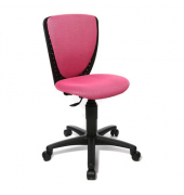 B&uuml;rodrehstuhl High S'cool, pink/schwarz / schwarz, bis 60kg, ohne Kopfst&uuml;tze