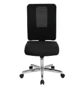 B&uuml;rodrehstuhl Open X(N), schwarz / silber, bis 110kg, ohne Kopfst&uuml;tze