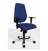 B&uuml;rodrehstuhl Sitness 30, blau / silber, mit Armlehnen, bis 110kg, ohne Kopfst&uuml;tze
