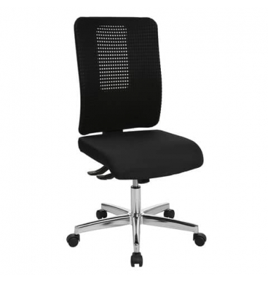 B&uuml;rodrehstuhl Open XT, schwarz / silber, bis 110kg, ohne Kopfst&uuml;tze
