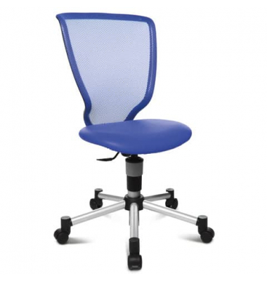 B&uuml;rodrehstuhl Titan Junior, blau / silber, bis 60kg, ohne Kopfst&uuml;tze