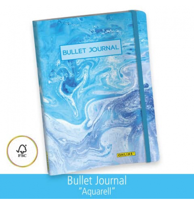 Notizbuch 02250, Bullet Journal, blau, A5, punktkariert, 90g, 96 Blatt / 192 Seiten