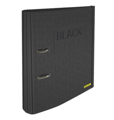 Ordner Black Style 07743/6, A4 70mm breit Kunststoff vollfarbig schwarz