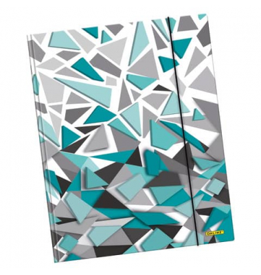 Gummizugmappe Fresh 3D 07902/6, A3 bunt Karton, mit 3 Einschlagklappen