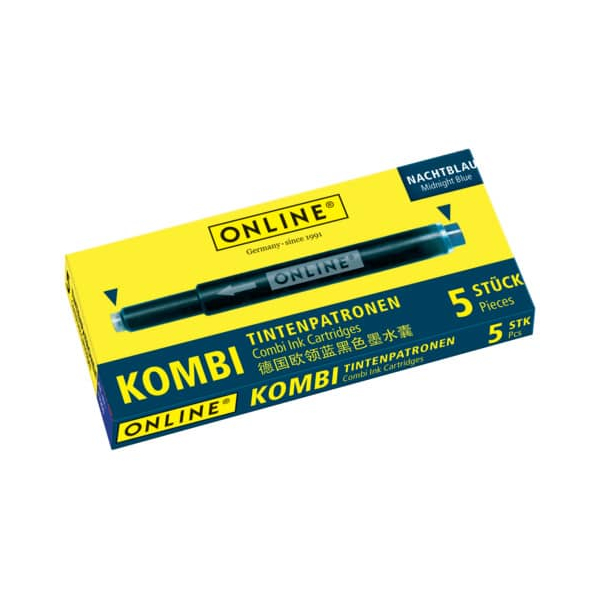 4014421170569 - Tintenpatronen für Füller Kombi-Tintenpatr blau 5er nachtblau 4014421170569 - Tintenpatronen für Füller Kombi-Tintenpatr blau 5er nachtblau