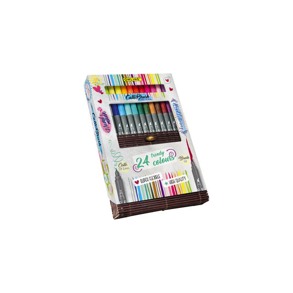 4014421190826 - Faserschreiber CalliBrush Duo - Trend Farben sortiert Bombus-Etui 4014421190826 ONLINE 24 Stück 4014421190826 - Faserschreiber CalliBrush Duo - Trend Farben sortiert Bombus-Etui 4014421190826 ONLINE 24 Stück