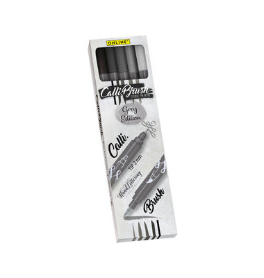 Faserschreiber Calli.Brush Duo grey Edition