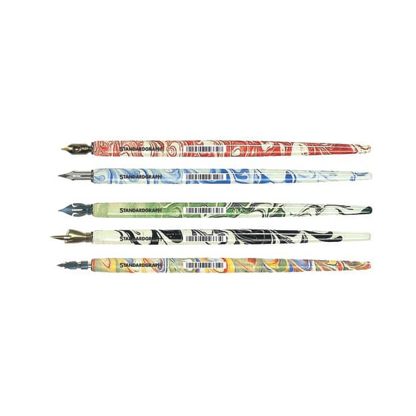 12 Stück Standardgraph Federhalter 17cm marmoriert sortiert 4014509043280 STANDARDGRAPH