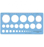 Schablone 9016 mit 25 Kreisen, blau