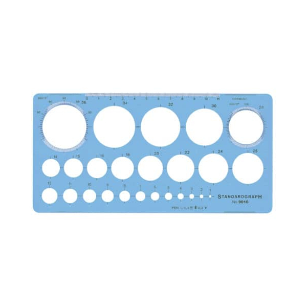 4014509113457 - Schablone 9016 mit 25 Kreisen blau 4014509113457 STANDARDGRAPH 4014509113457 - Schablone 9016 mit 25 Kreisen blau 4014509113457 STANDARDGRAPH