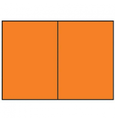 Blanko-Gru&szlig;karten Faltkarten planliegend 16407221 DIN B6  Hoch doppelt 24cm x 169mm (BxH) 240g planliegend orange