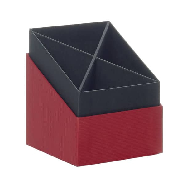 4 Stück Rössler Schreibköcher Soho rot 4014969640821 Rössler