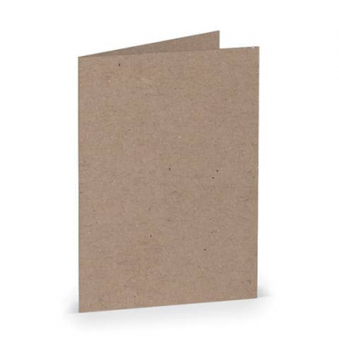 Blanko-Gru&szlig;karten Faltkarte 16400962 A7 74mm x 105mm (BxH) 250g kraft