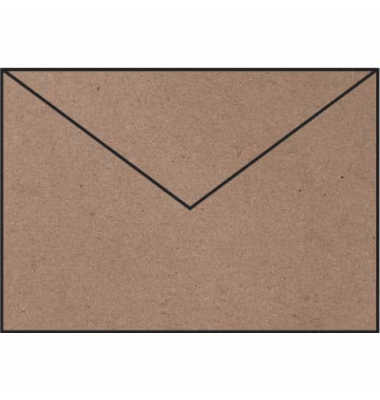 Designbriefumschlag 16401162, C5, nassklebend, 100g, kraft